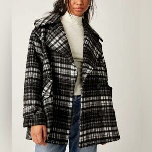 Free People Highlands Wool Blend Peacoat